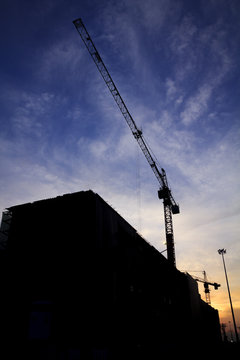 Silhouette of construction
