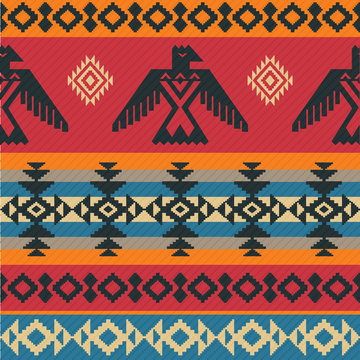 Eagles ethnic pattern on native american style