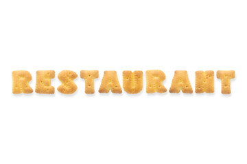 The Letter Word RESTAURANT Alphabet Biscuit Cracker