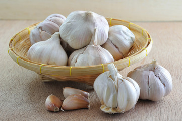 Garlic on Basket.