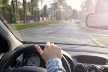 Driving car on empty streets