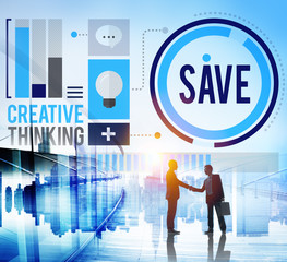 Save Saving Creative Thinking Planning Concept