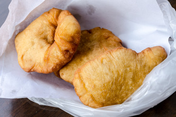 deep fried dough stick on paper