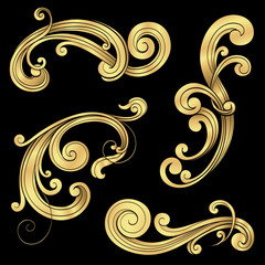 Gold Scrolls Set  © Giraphics