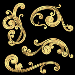Gold Scrolls Set  © Giraphics