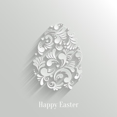 Abstract Background with Floral Easter Egg