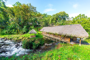 Naklejka premium Rustic Bridge near Mindo, Ecuador
