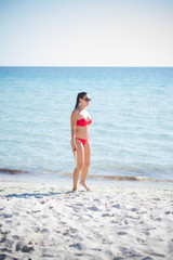 group of young multiethnic friends beach summer