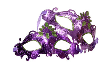Carnival masks isolated on white