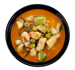pork Curry , Thai cuisine on white background.