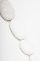 natural white pebbles