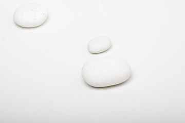 natural white pebbles