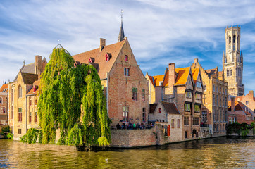 View of th djiver canal in Bruges, Belgium