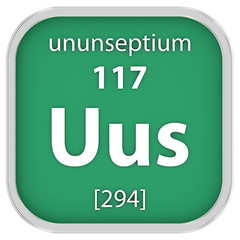 Ununseptium material sign