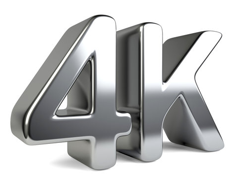 4K ultra high definition television technology symbol.