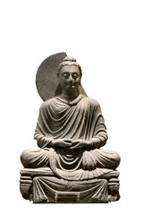 Fototapeta na wymiar Stone Sitting Buddha Statue