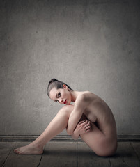 Naklejka premium Naked woman