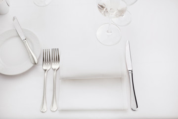 Fine dining restaurant setting