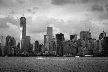 New York City Skyline Black and White - obrazy, fototapety, plakaty