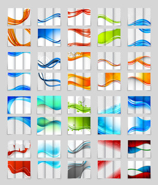 Set of tri-fold brochure design
