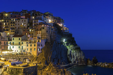 Fototapeta na wymiar Manarola in Cinque Terre region in Italy