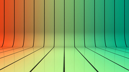 Glossy background with lines that curve upward