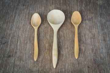 wood spoons on wooden