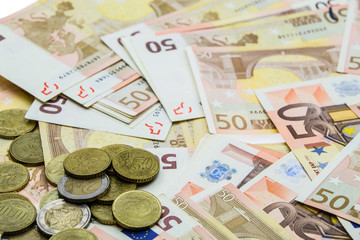 Financial concept - Euro money