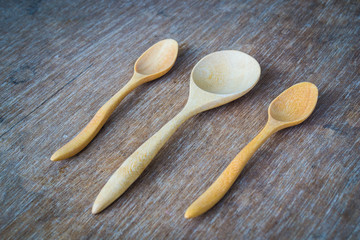 wood spoons on wooden