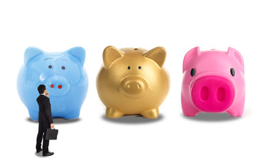 Businessman decision for investment