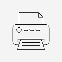 printer line icon