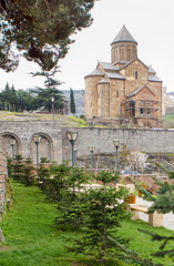 Naklejka premium View on the old church in Tbilisi (Georgia)