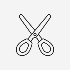 scissors line icon