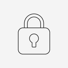 lock line icon