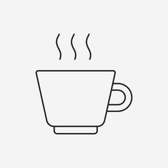 hot coffee line icon
