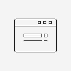 Fototapeta premium web page line icon