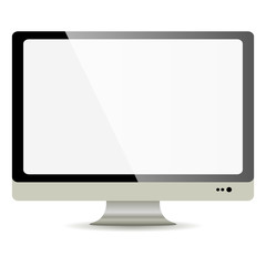 Vector computer display isolated. stock vector