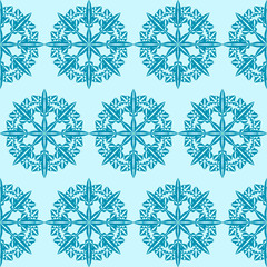 Snowflake seamless pattern. Editable vector. Eps 10