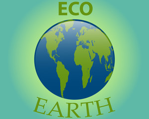 Green earth concept ,vector illustration. stock