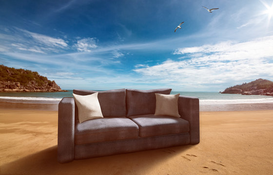 Couch at the beach