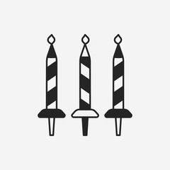 Fototapeta premium birthday candle icon