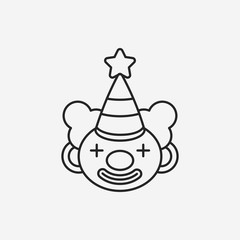 birthday character line icon