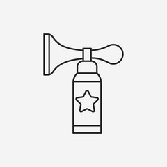 birthday party horn line icon