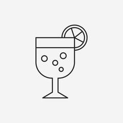birthday drink line icon