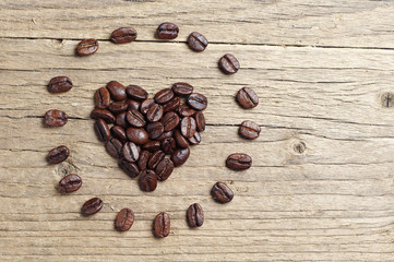 Background with coffee beans