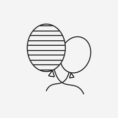 birthday balloon line icon
