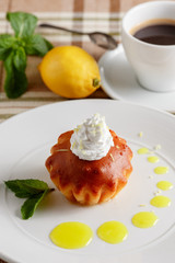 Baba based on Limoncello