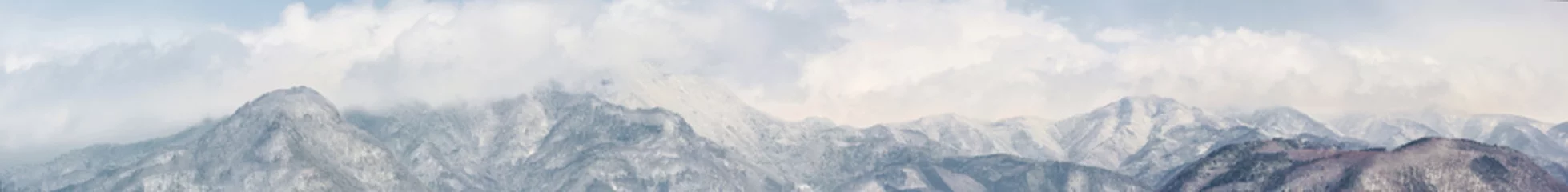 Türaufkleber Japan Alpen Panorama © vichie81