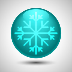 Snowflake symbol. Editable vector. Eps 10