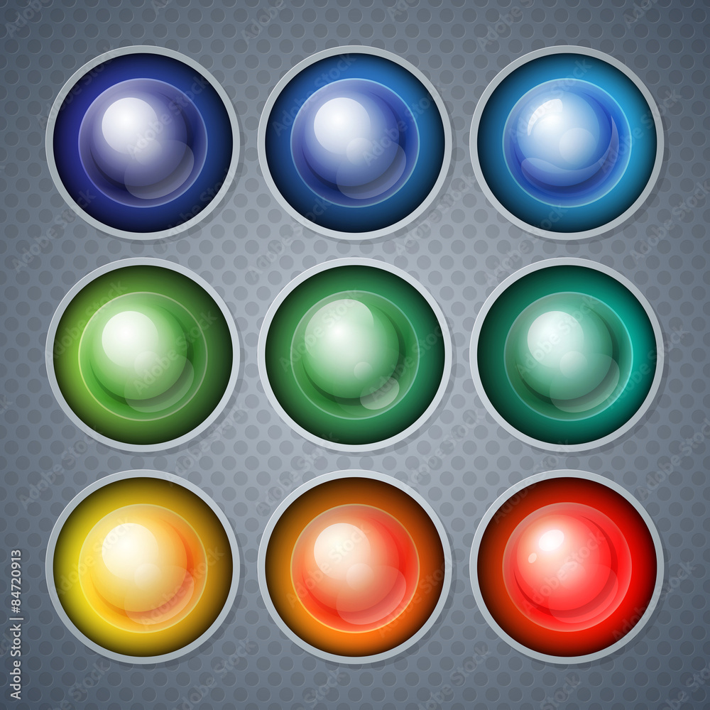 Poster infographics shiny realistic colorful spheres and balls backgrou